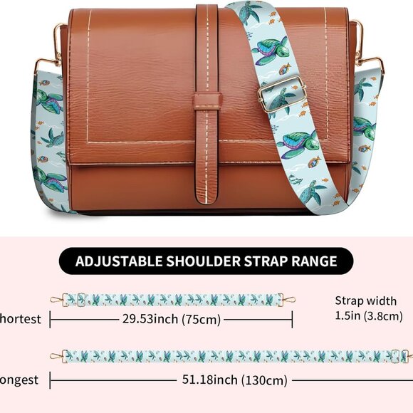 Blue Sea Turtles Adjustable Wide Purse Strap for Women and Teens - Picture 5 of 5